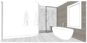 240 Carleton Bathroom Sketch 1 colour